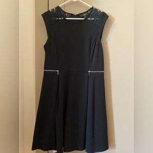 Mossimo brand black dress with lace and zipper detail - XL